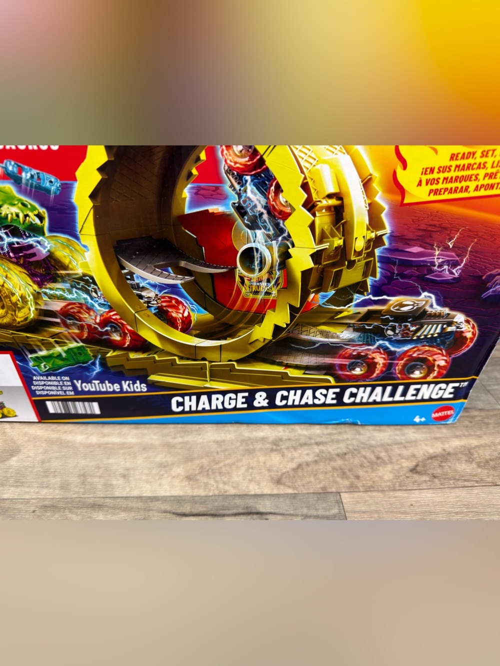 Hot Wheels Monster Trucks Power Smashers Charge & Chase Challenge Track Set NIB - Picture 4 of 9